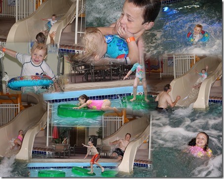 water slide collage